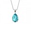  Collar de plata con piedra azul 